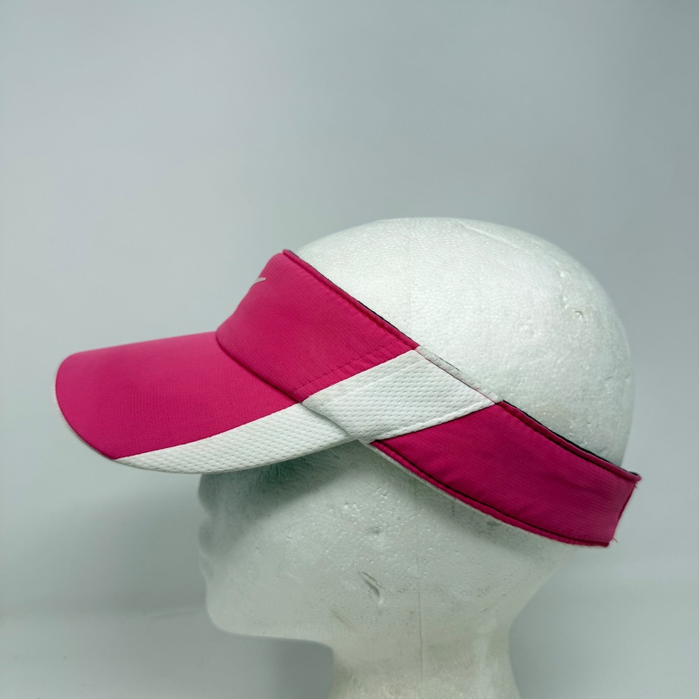 Nike 2008 Golf Womens Visor Pink White Swoosh Adjustable Athletic Hat 256875-629 - Picture 2 of 9